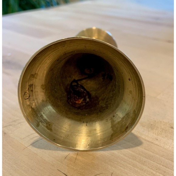 Adorable Vintage Brass Bell And Candle Holder - Picture 4 of 4